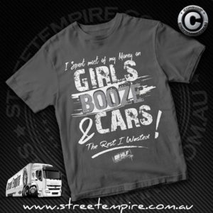 Girls Booze Cars T-shirt